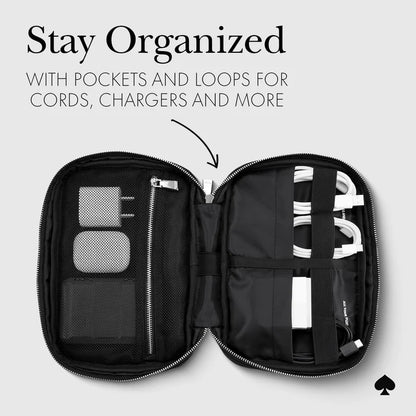 Kate Spade Nylon Tech Organizer Signature Black