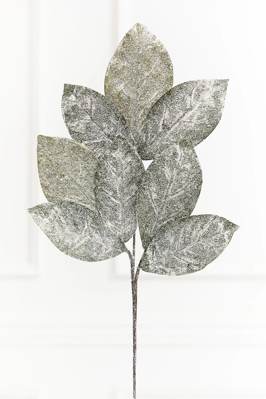 32 Inch Magnolia Snow Leaf Spray