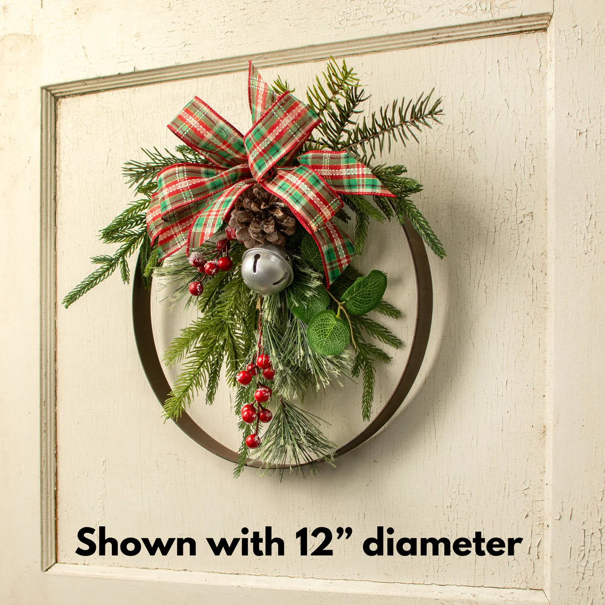 12 Inch Antique Rust Metal Wreath Ring