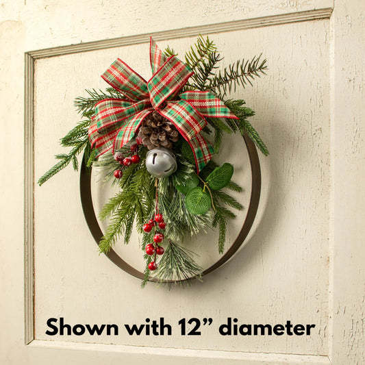 12 Inch Antique Rust Metal Wreath Ring