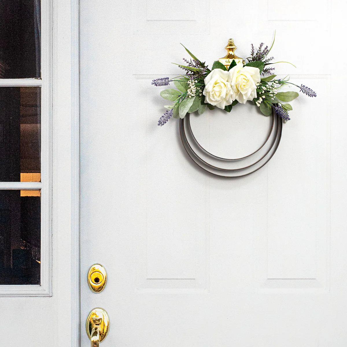 12 Inch Antique Rust Metal Wreath Ring