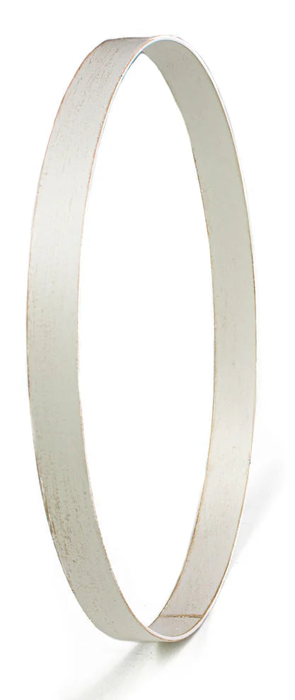 15.75 Inch Antique White Metal Wreath Ring