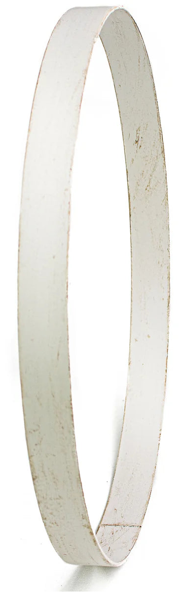 17.75 Inch Antique White Metal Wreath Ring