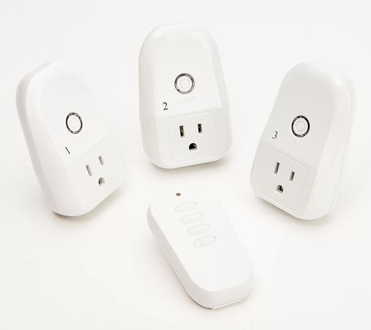 Blackstone Set of 3 Indoor Wall Outlets With Wireless Remote