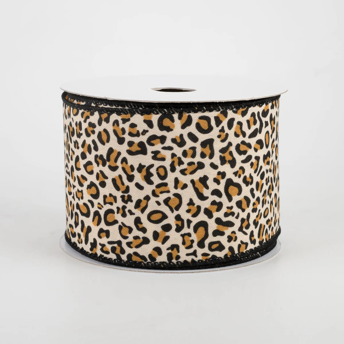 2.5 Inch By 10 Yard Satin Cheetah Ribbon
