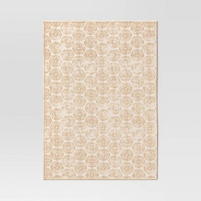 Threshold Brown And Cream Cotton Medallion Print Placemat