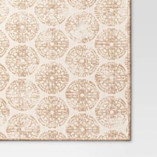 Threshold Brown And Cream Cotton Medallion Print Placemat