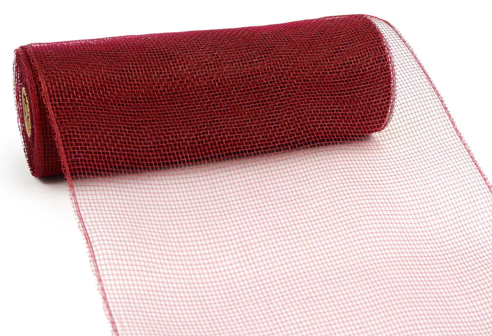10 Inch By 10 Yard Burgundy Mesh