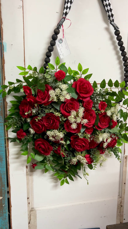 Beaded Horseshoe Wreath Made By Angela With Barrel Of Wreath Designs