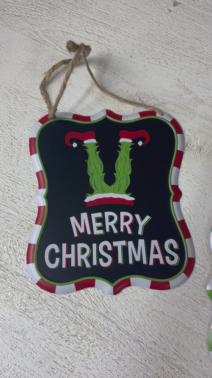 Monster Assorted Tin Christmas Sign