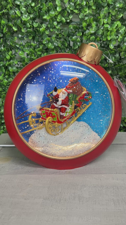 8.5 Inch Musical LED Lighted Spinning Water Globe With Santa Holiday Scene