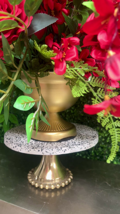Red Floral Table Arrangement