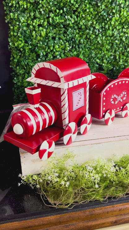 26.1 Inch Metal Holiday Candy Design Train