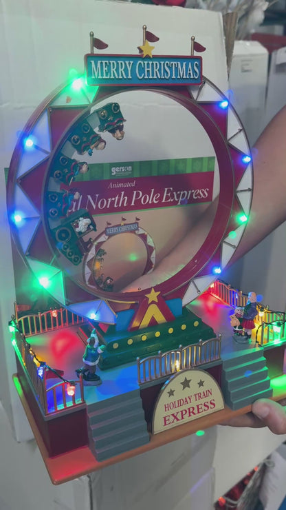 12.6 Inch Lighted Animated North Pole Express With Music