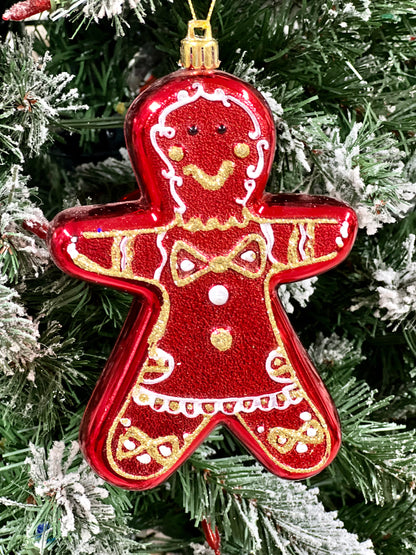 Red Plastic Gingerbread Man Ornament