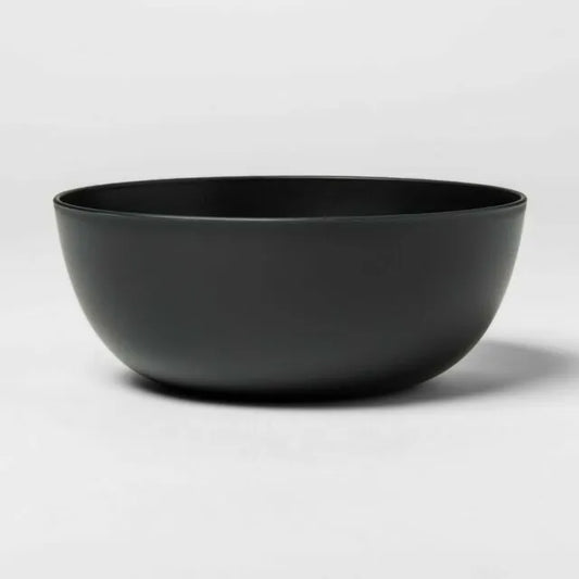 Black Plastic Cereal Bowl