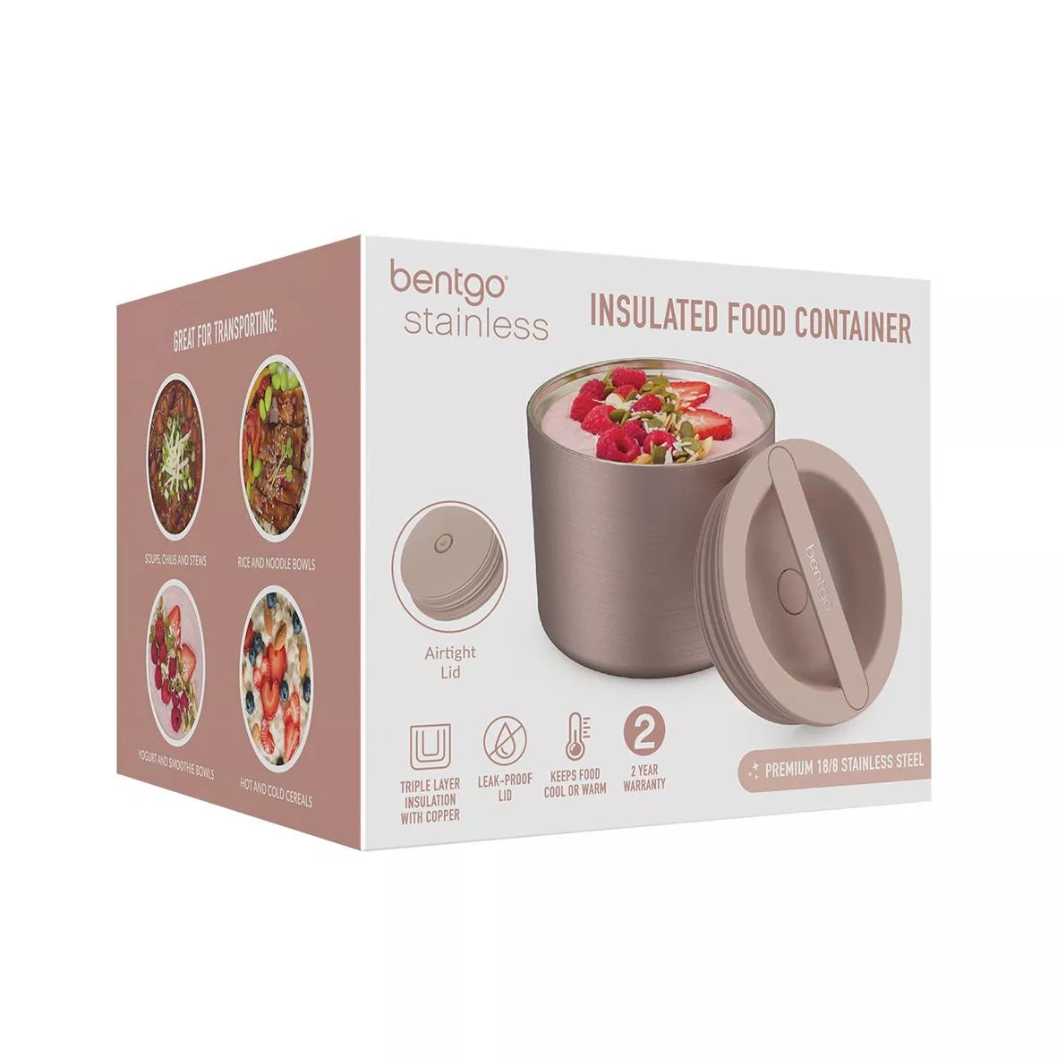 Bentgo Stainless Insulated Food Container- Pink