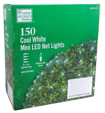 150 Cool White Mini LED Net Lights Open Box