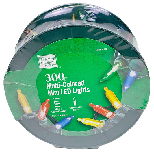 300 Count Multi Colored Christmas Mini LED Lights Bulb Tree Open Box