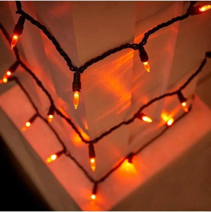 Home Accents Holiday 100 Orange Mini LED Lights Open Box