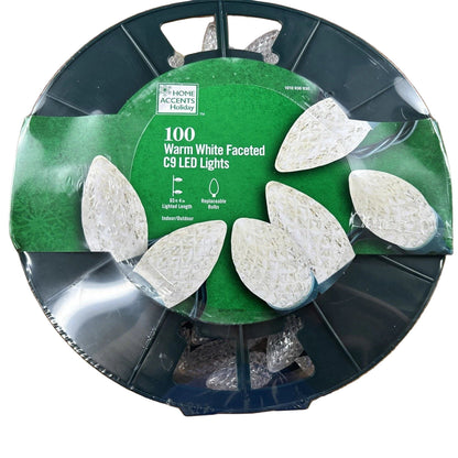 100 Warm White Faceted C9 LED Lights Open Box – TMIGifts