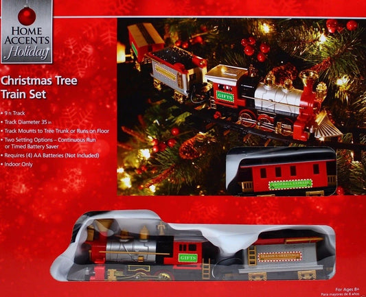 Home Accents 9 Foot Christmas Tree Train Set Open Box