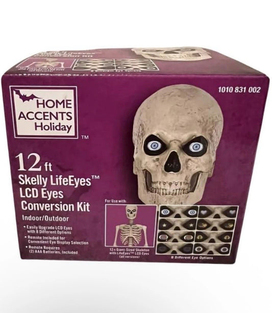 12 Foot Skelly LifeEyes LCD Eyes Conversion Kit Open Box