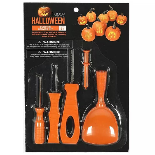 Halloween Pumpkin Carving Kit Complete 5 Piece Pumpkin Carving Kit Stencils