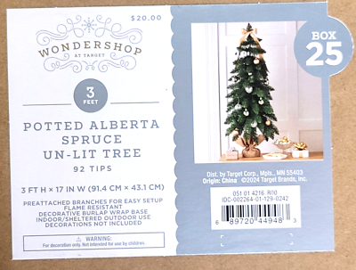Wondershop At Target 3 Foot Potted Alberta Spruce Unlit Tree Open Box