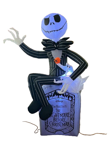 6 Foot LED Jack Skellington & Zero Inflatable Open Box