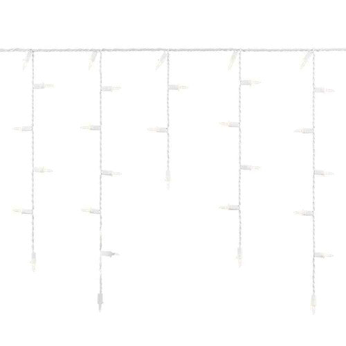 200 Count Warm White Steady Lit Mini LED Icicle Lights Open Box