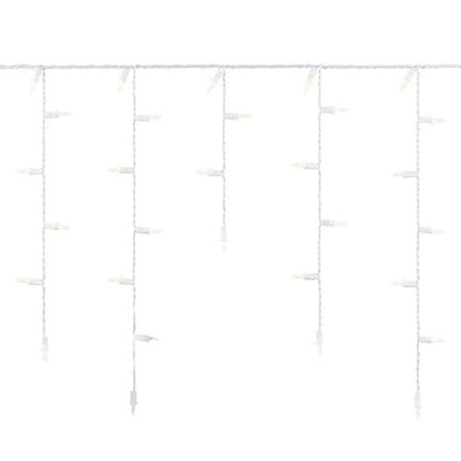 200 Count Warm White Steady Lit Mini LED Icicle Lights Open Box