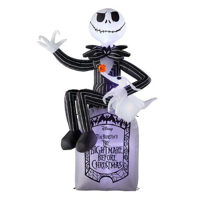 6 Foot LED Jack Skellington & Zero Inflatable Open Box