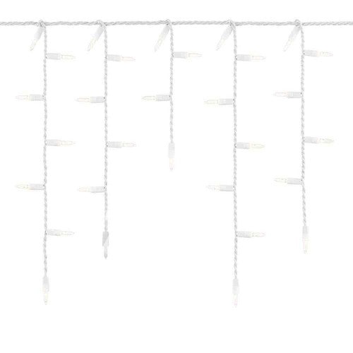 200 Clear Christmas Incandescent Mini Icicle Lights Open Box