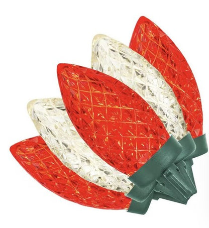 Home Accents Holiday 100 Red Warm White Super Bright C9 LED String Lights Open Box