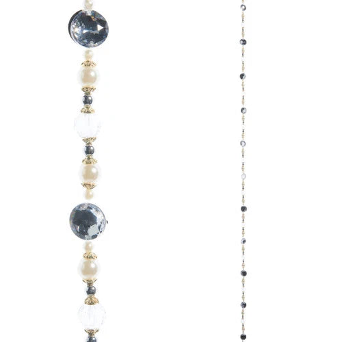 5 Foot Pearl And Crystal Beaded Garland