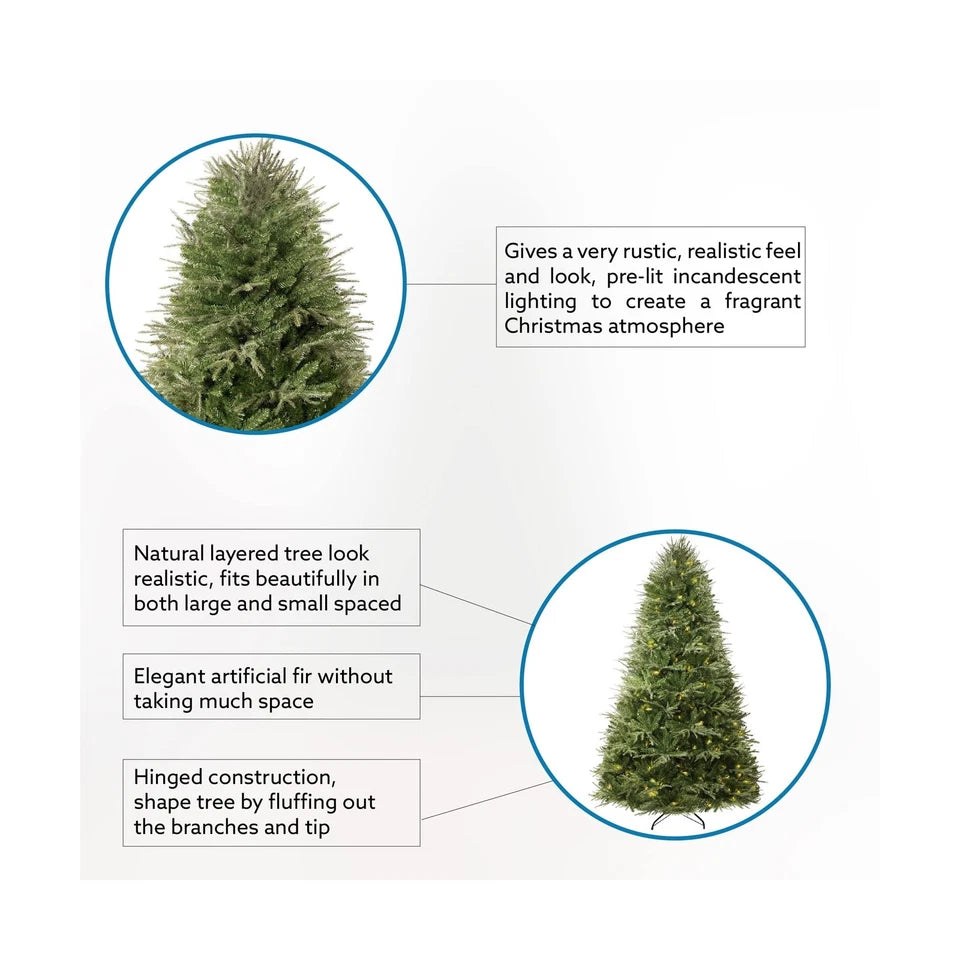 Naomi Home Camden 7.5 Foot Prelit Artificial Christmas Tree Open Box