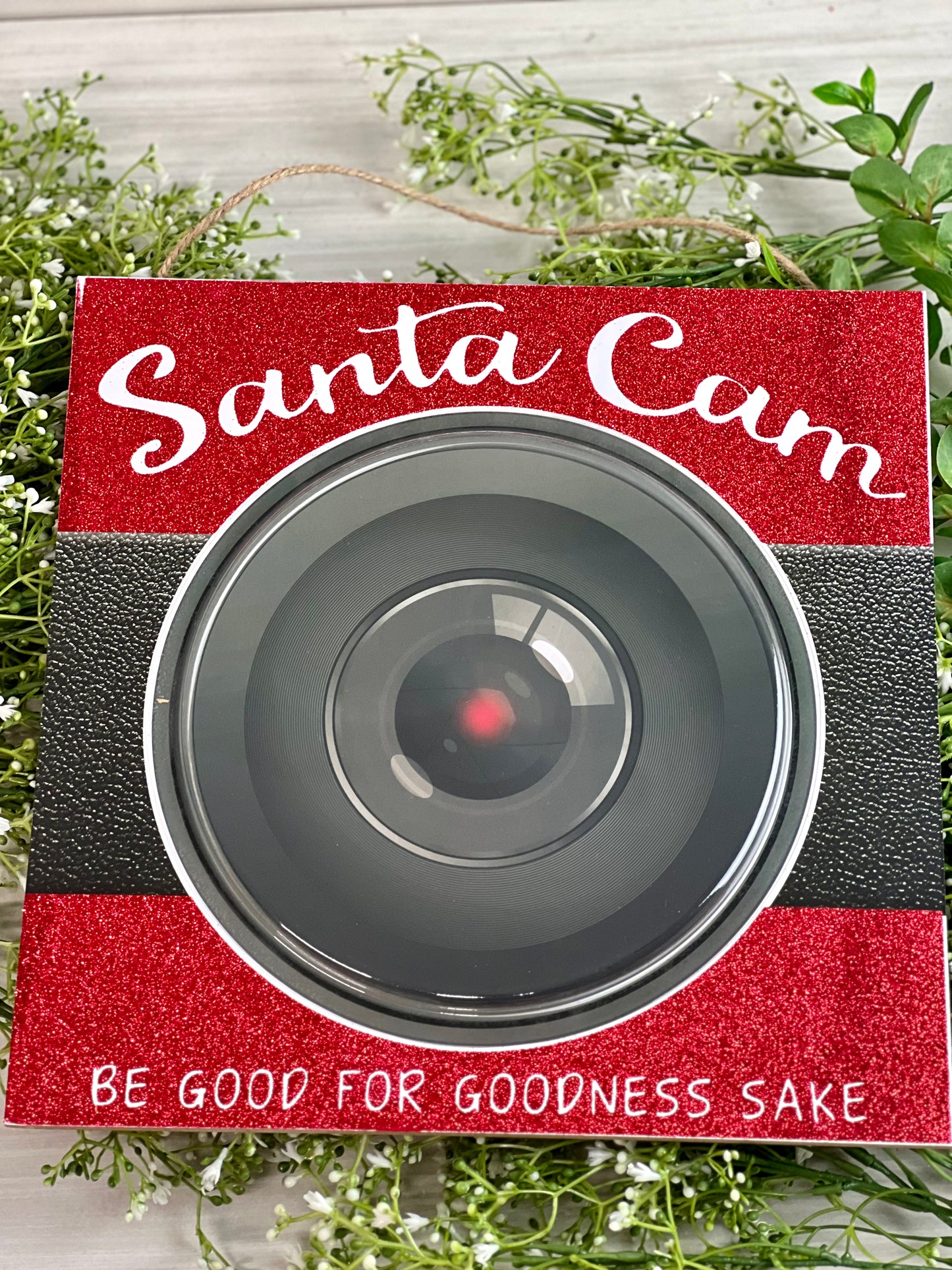 Be Good Santa Cam Dome Sign