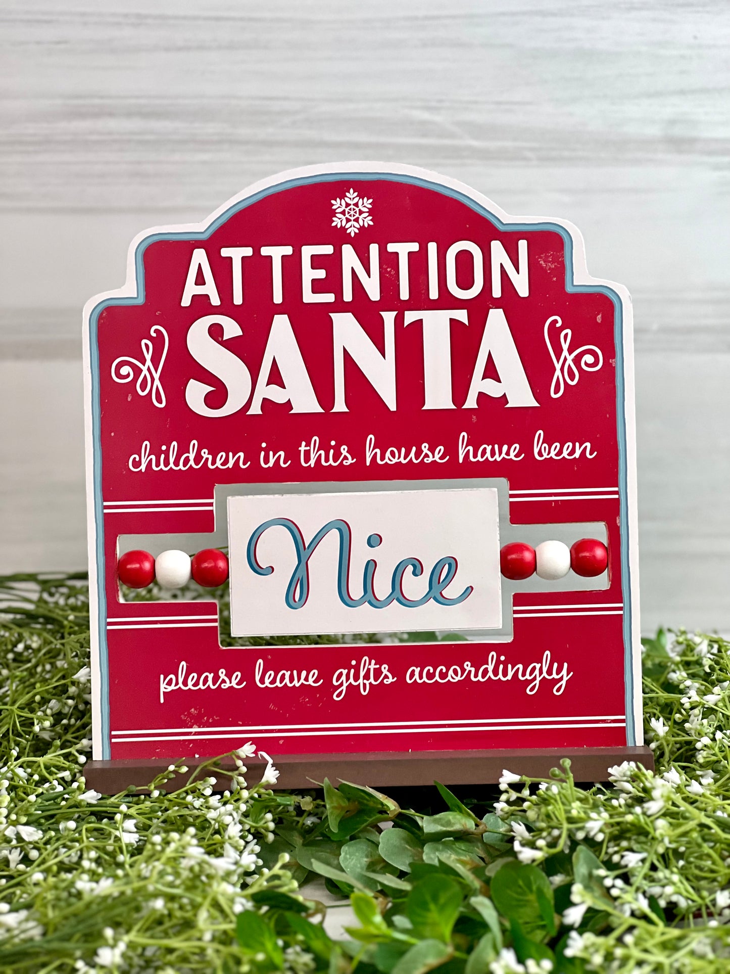 Attention Santa Christmas Decor Sign