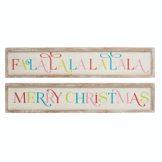 Wood Bright Christmas Framed Wall Decor Two Styles