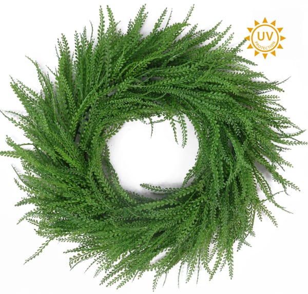 22 Inch Green Bead Grass Wreath