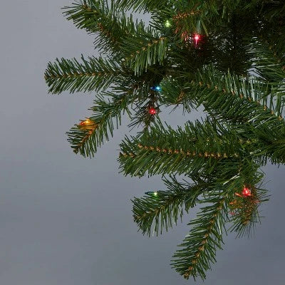 Wondershop 6.5' Pre-lit Alberta Spruce Artificial Christmas Tree Multicolor Lights OPEN BOX