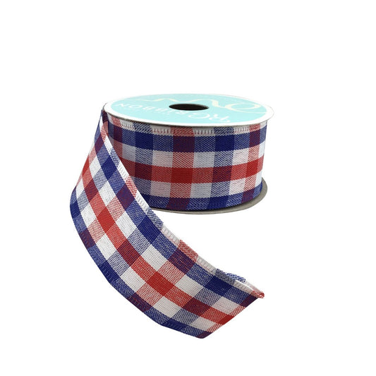 Americana Check Ribbon 1.5 Inches x 10 Yards