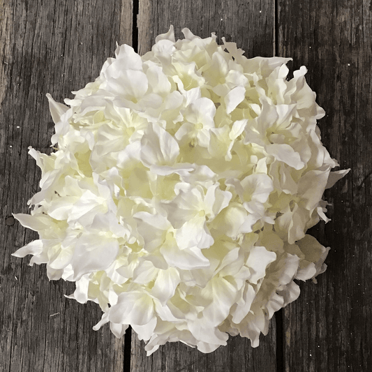 11" White Hydrangea Ball White