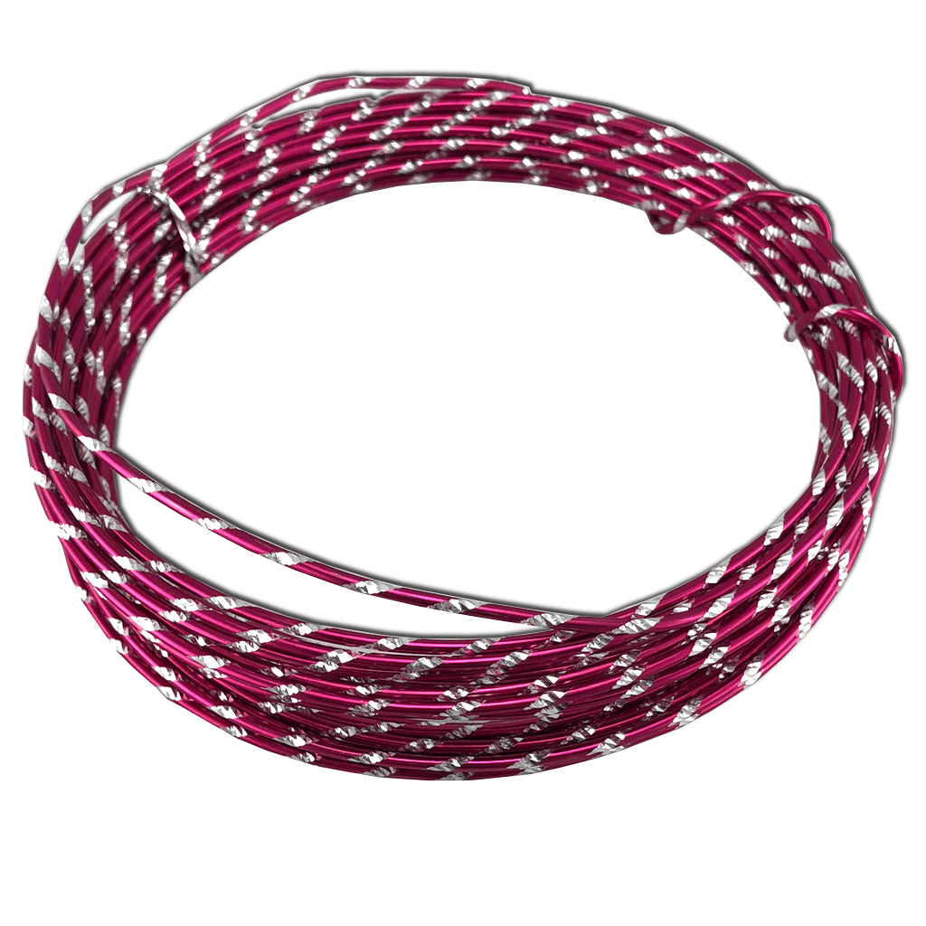 12 Gauge x 32.8' Diamond Cut Deco Wire - Hot Pink