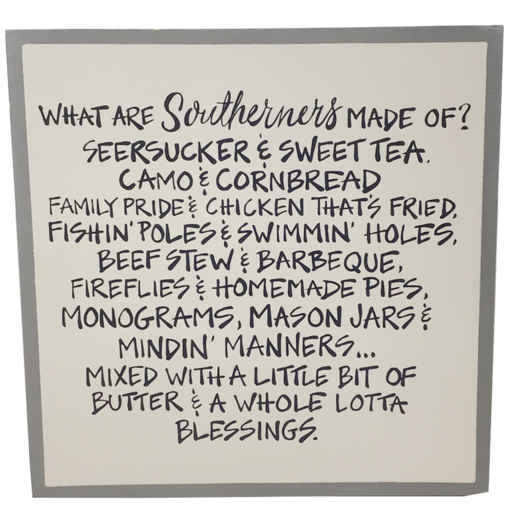 12 Inch Southerners Wood Plaque