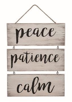 12.75" Wooden "Relaxing Sayings" Hanging Decor Sign  2 Styles