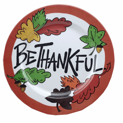 13" Be Thankful Melamine Plate