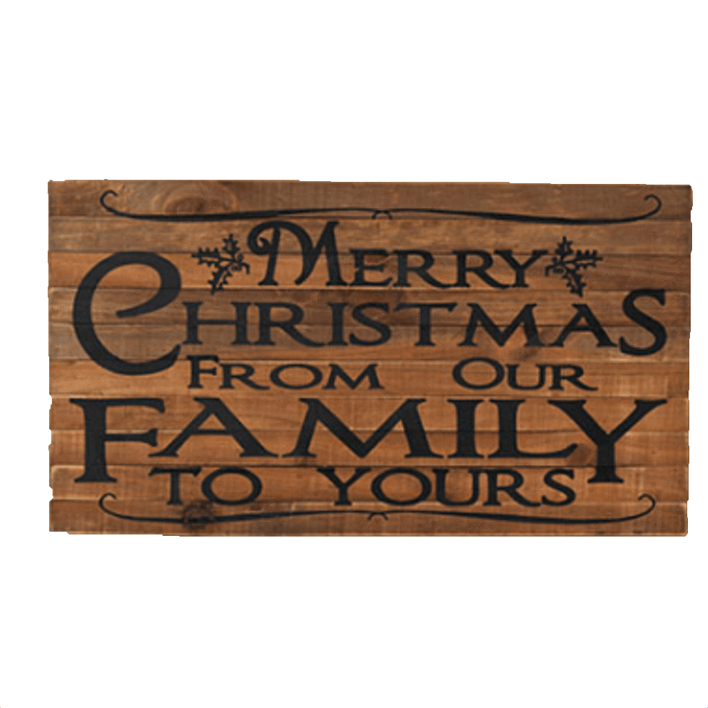 Wooden Holiday Wall Hanging Sign Two Styles