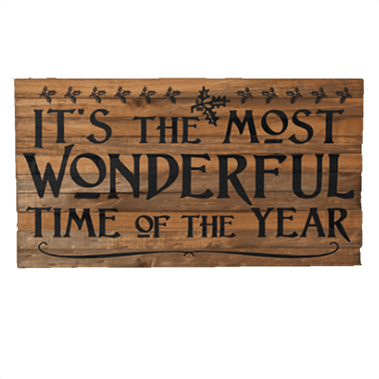 Wooden Holiday Wall Hanging Sign Two Styles